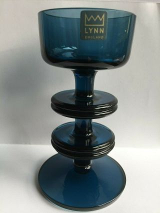 Rare Early Kings Lynn Vintage Glass Sheringham Stennett Willson Candle Holder