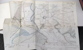 Topographical Drawing Edwin R.  Stuart,  1917 Map Making West Point Rare