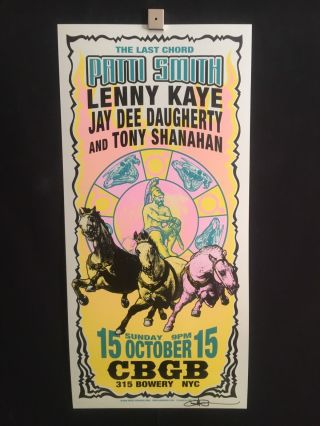 Patti Smith Rare Cbgb Final Show Concert Poster 10/15/06 Mark Arminski Cbgb 