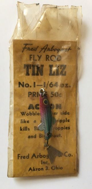 Rare Fred Arbogast Fly Rod TIN LIZ, 2