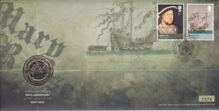 Gb Stamps First Day Cover 2011 Henry Viii Mary Rose & Rare Uncirculated £2 Coin