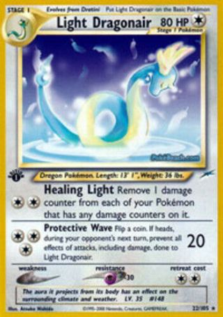 Light Dragonair - 22/105 - Rare - 1st Edition,  Light Play Pokemon