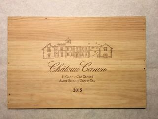 1 Large Rare Wine Wood Panel Château Canon Vintage Crate Box Side 6/19 272
