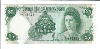 1974 Cayman Islands Currency Board $5 Crisp Gem Uncirculated Very Rare