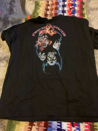 Vintage Rare Kiss Psycho Circus Tour Shirt 2xl Xxl Two Sided Gene Paul
