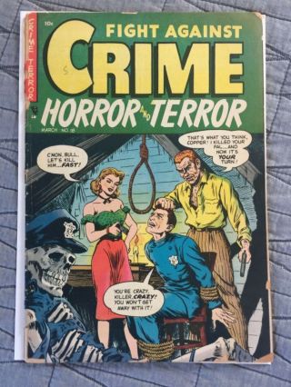 Rare 1954 Golden Age Fight Against Crime 18 Classic Cover Complete