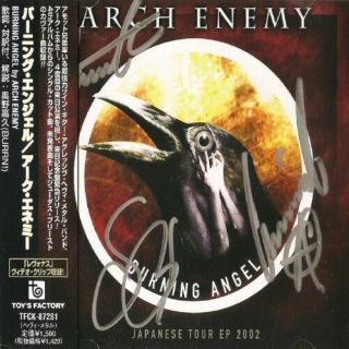 Arch Enemy - Burning Angel (japan Ep W/obi - Autographed By 3 Band Members) Rare