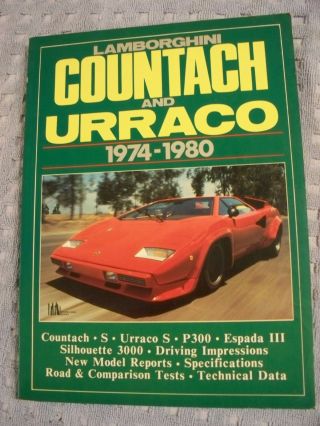 Lamborghini Countach & Urraco 1974 - 1980 - Brooklands - Rare Oop Vhtf
