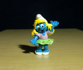 Smurfs 20445 Disco Smurfette Dancer Smurf Rare Vintage Figure Toy Pvc Figurine