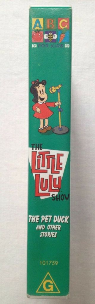 The Little Lulu Show: The Pet Duck.  VHS Video Tape ABC Kids Tracey Ullman Rare 3
