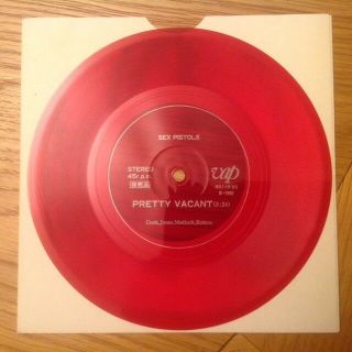 Sex Pistols Pretty Vacant Rare Japan Promo Red Vinyl 1 - Sided Flexi Punk Pil