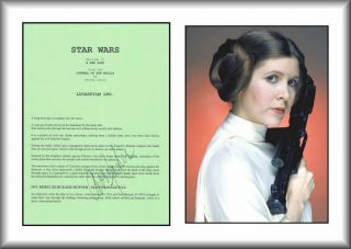 Star Wars - Carrie Fisher - Rare Hand Signed Autograph