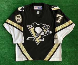 2006 Sidney Crosby Pittsburgh Penguins Ccm Nhl Jersey Size Large Rookie Rare
