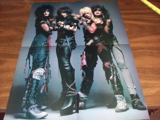 Ultra Rare 2 Sided Motley Crue David Lee Roth Van Halen 21 " X 16 " Poster
