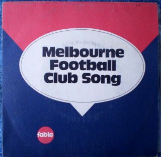 Melbourne Football Club Song - The Demons - Vfl/afl " Rare Oz " Ps 45 Rpm