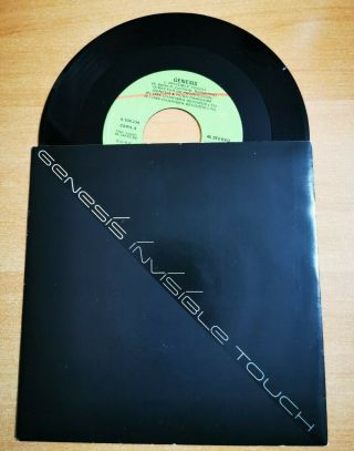 Genesis Invisible Touch 7 " Spanish Promo Single Vinyl Ultra Rare Phil Collins