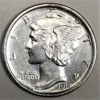 1918 - D Mercury Dime Coin Rare Date