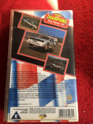 1990 RACE OF CHAMPIONS RALLY VHS VIDEO - RARE 2