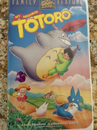 My Neighbor Totoro 1993 Vhs Rare Japanese Cartoon Hayao Miyazaki English Version