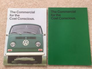 Vw Commercial 2 Brochures For The Cost Conscious C1970 Rare