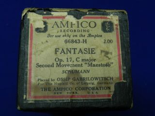 Ampico Piano Roll 66843 - H Fantasie By Ossip Gabrilowitsch Rare