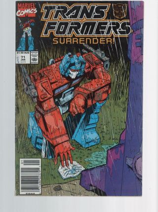 Transformers 71 Rare Australian Price Variant Marvel Comics