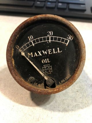 1923 1924 Maxwell Oil Pressure Gauge Rare Hot Rod
