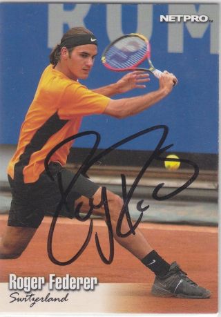 Roger Federer Tennis Great Rare Signed Card