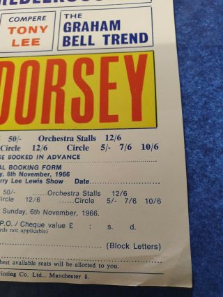 Rare Jerry Lee Lewis Hand Bill Flyer 1966 2