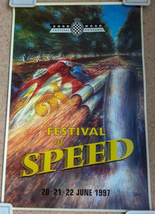 Goodwood Festival Of Speed 1997 Poster,  Signed,  Rare.