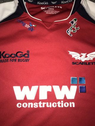 Scarlets Rugby Home Shirt 2008/09 Medium Rare 2