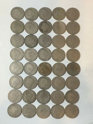 Rare Roll Of 40 1894 Liberty Nickels Xx2
