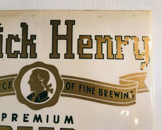 Extremely Rare Grand Rapids Fox Deluxe Beer Patrick Henry Display Sticker Mich 3