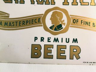Extremely Rare Grand Rapids Fox Deluxe Beer Patrick Henry Display Sticker Mich 5