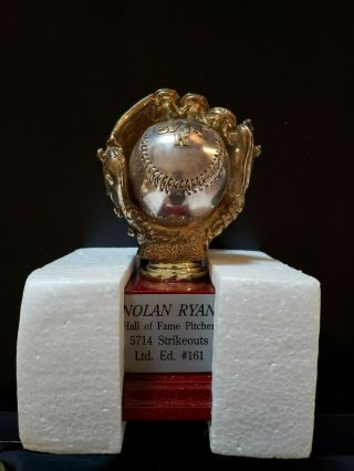 Rare Nolan Ryan Limited Edition Sterling Silver Trophy/plaque