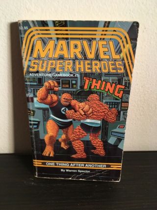 Marvel Heroes Adventure Gamebook 5 The Thing Fantastic Rpg Rare Oop 1987