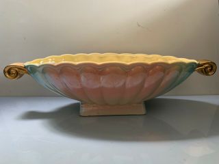 Vintage Australian Diana Pottery Trough Vase Rare Mcm Design Lustre Ware 50s 60s