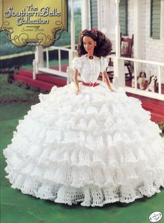 Southern Belle Summer Picnic Outfit Fits Barbie Crochet Pattern Leaflet Rare