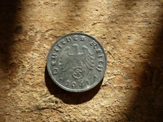 1 Reichspfennig 1941 (e) Rare Third Reich German Coin Castorstefan