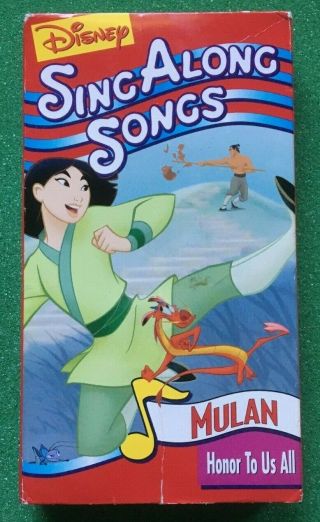 Rare Disneys Sing Along Songs - Mulan: Honor To Us All (vhs,  1998) Dvd