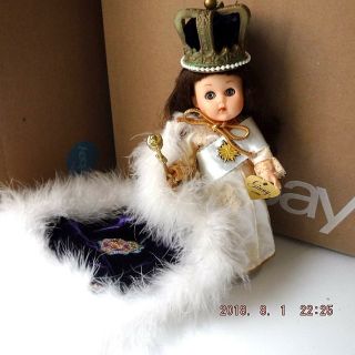 Vogue Ginny Doll 1985 Coronation Queen 8” Rare Cape Crown Scepter Stand Fab