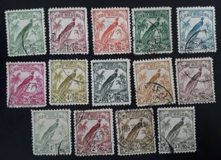Rare 1932 - Guinea 14 Bird Of Paradise Stamps No Dates