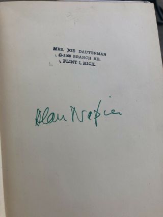 Alan Napier Autograph Batman Universal Movie Signed Rare Hitchcock Twilight Zone