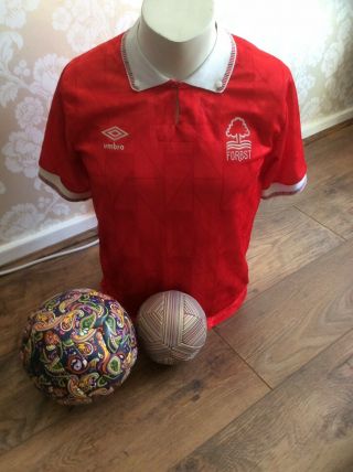 Nottingham Forest Vintage Umbro Rare 1991 Home Football Shirt Sml Roy Keane 6