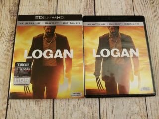 Logan 4k (4k Uhd,  Blu - Ray,  4 Disc Noir) W/ Oop Rare Slipcover.  Wolverine X - Men