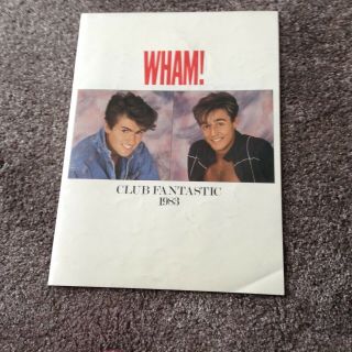Wham Club Fantastic 1983 Tour Programme/souvenir Rare Large Glossy