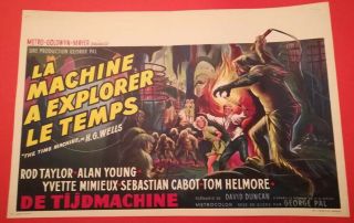 Very Rare Belgian Movie Poster / The Time Machine / 1960