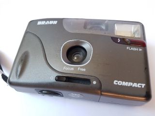 Camera Braun Compact Focus Rare Old Vintage Flash Aaa Battery