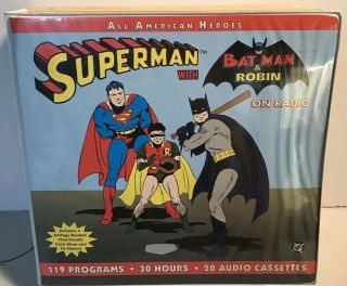 Radio Spirits Superman With Batman And Robin On Radio 1999 Rare Cassette Set