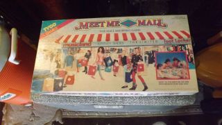 12 Rare Vintage Meet Me At The Mall Shopping Board Game 1990 Tyco - Complete